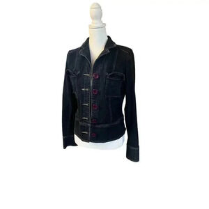 Kenneth Cole dark denim fitted jacket size 8